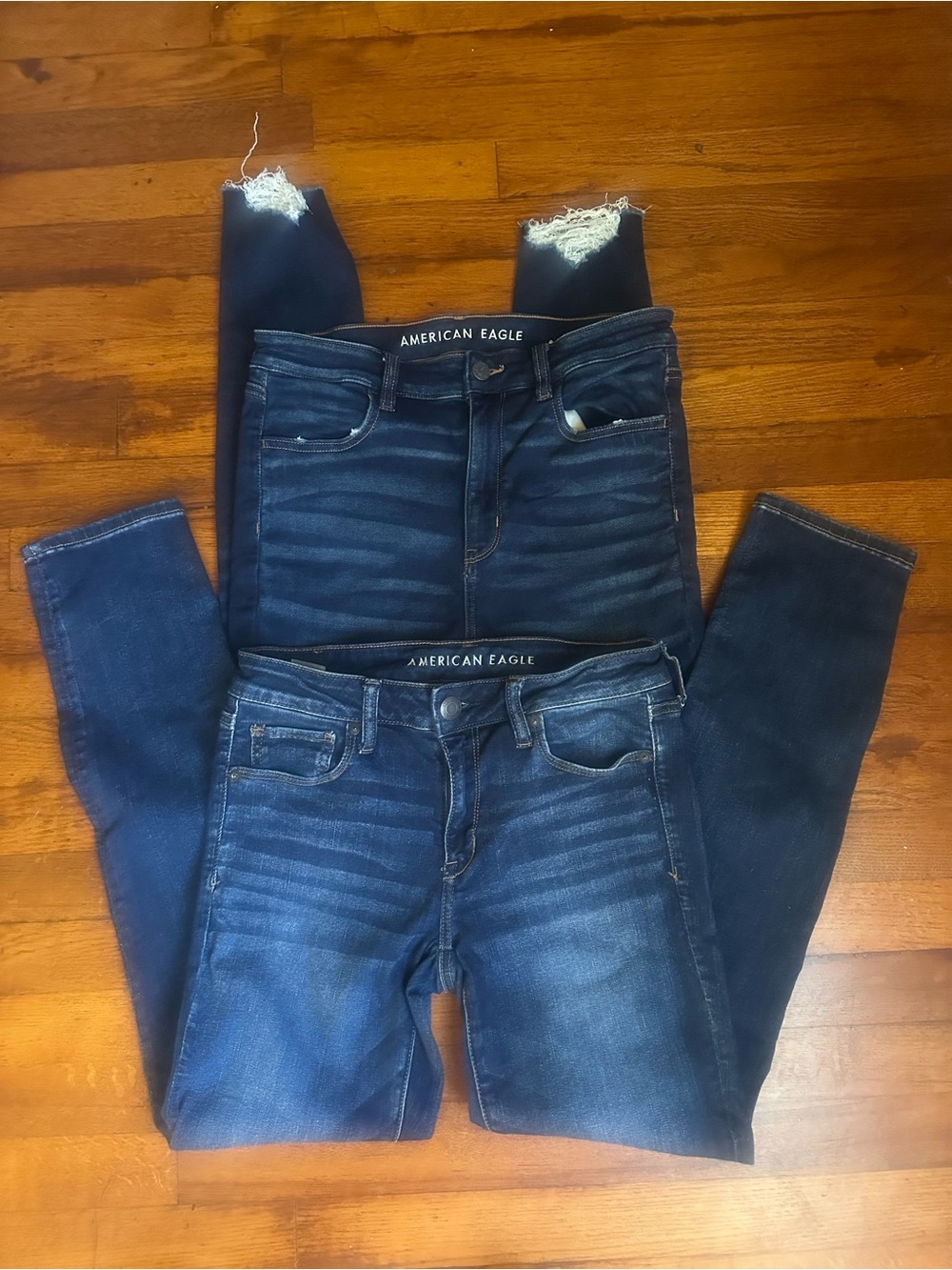 2 pairs American Eagle Women's NE(x)T Level Stretch blue Jeans Size 10 Regular